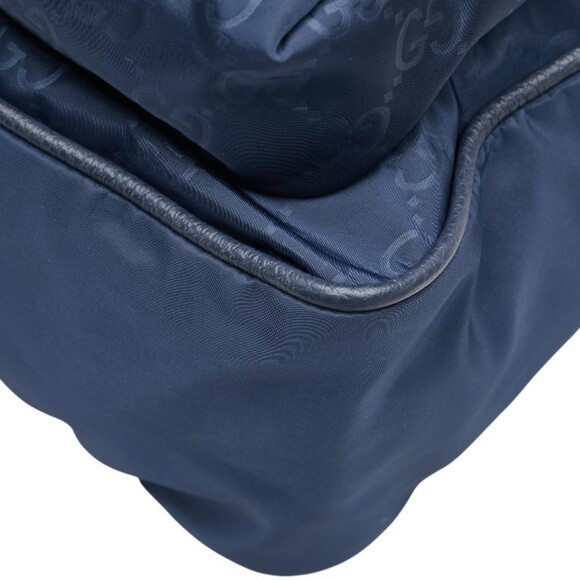 GUCCI Navy Leather Shoulder Bag - Picture 7 of 14